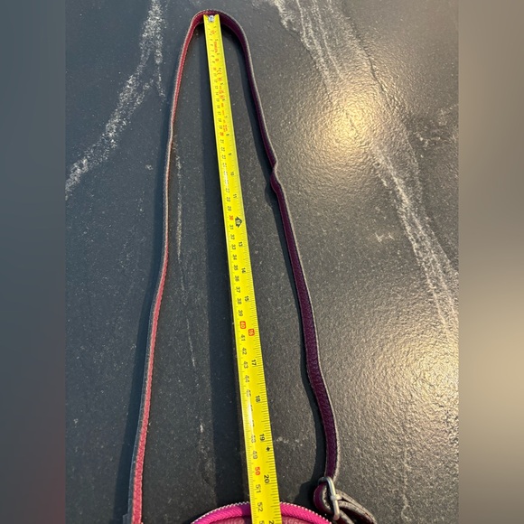 ITALY BORSE IN PELLA Genuine Leather Burgundy Purple  Cute Small Bag/Crossbody, - Picture 14 of 15